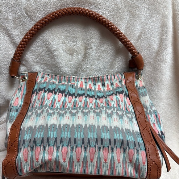 Libby Edelman Blue and Pink Patterned Shoulder Bag - Picture 3 of 8